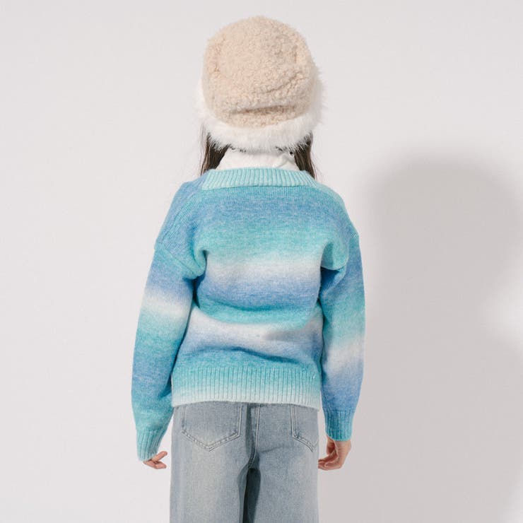 ミックスグラデーションニットカーディガン[品番：VINK0003100]｜URBAN