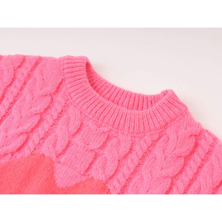 配色ハートケーブルニット[品番：VINK0003129]｜URBAN CHERRY