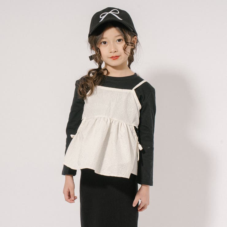 【ふくれジャガード】サイドカットリボンペプラムキャミチュニック | URBAN CHERRY | 詳細画像14 