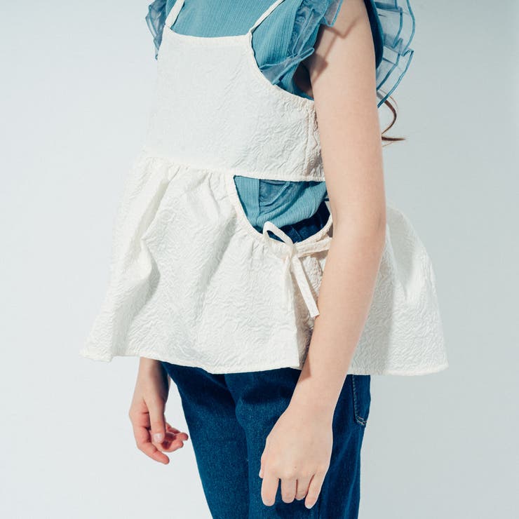 【ふくれジャガード】サイドカットリボンペプラムキャミチュニック | URBAN CHERRY | 詳細画像18 