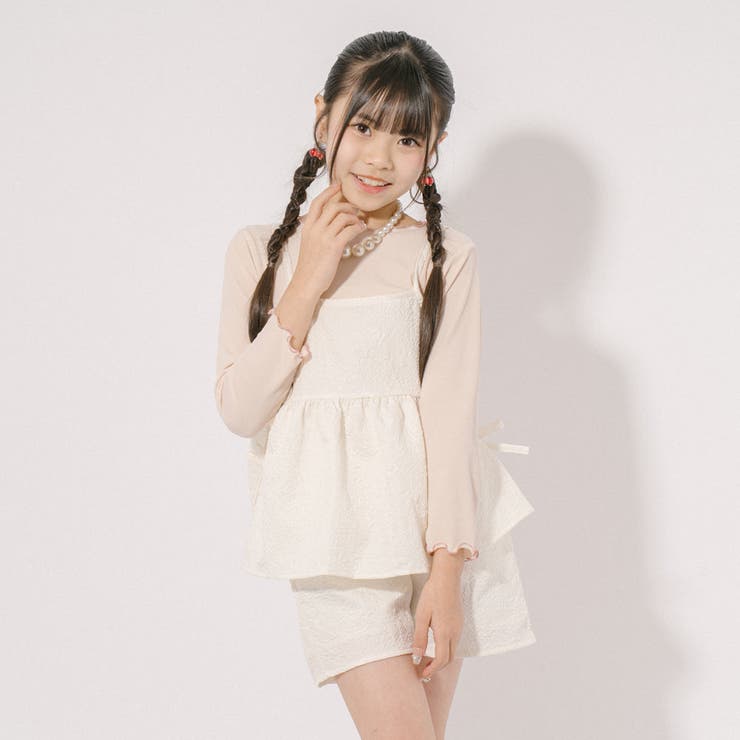 【ふくれジャガード】サイドカットリボンペプラムキャミチュニック | URBAN CHERRY | 詳細画像36 