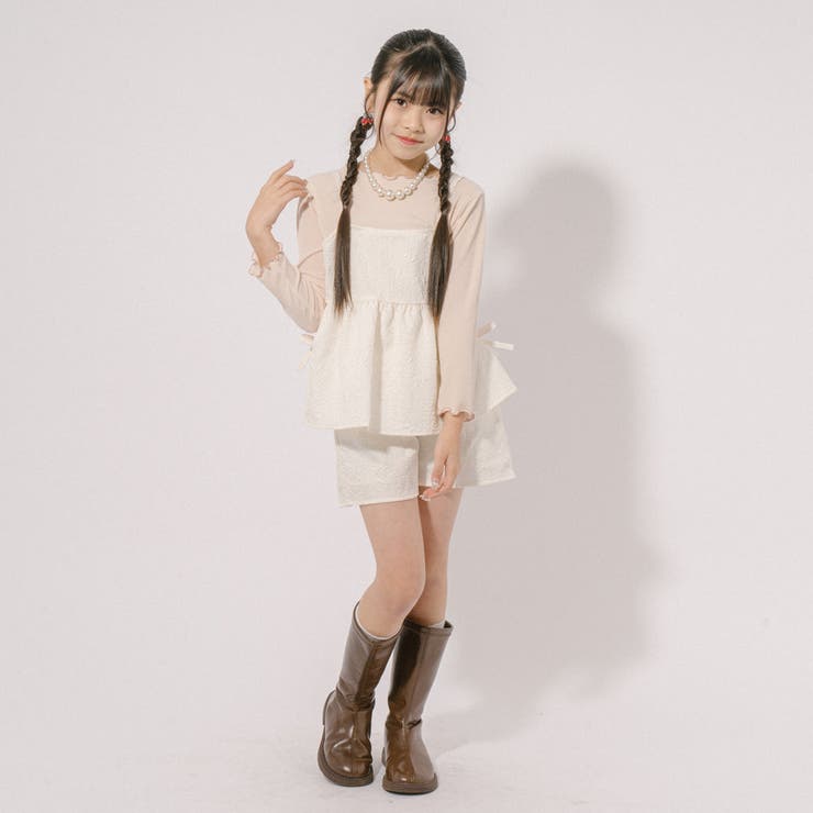 【ふくれジャガード】サイドカットリボンペプラムキャミチュニック | URBAN CHERRY | 詳細画像37 