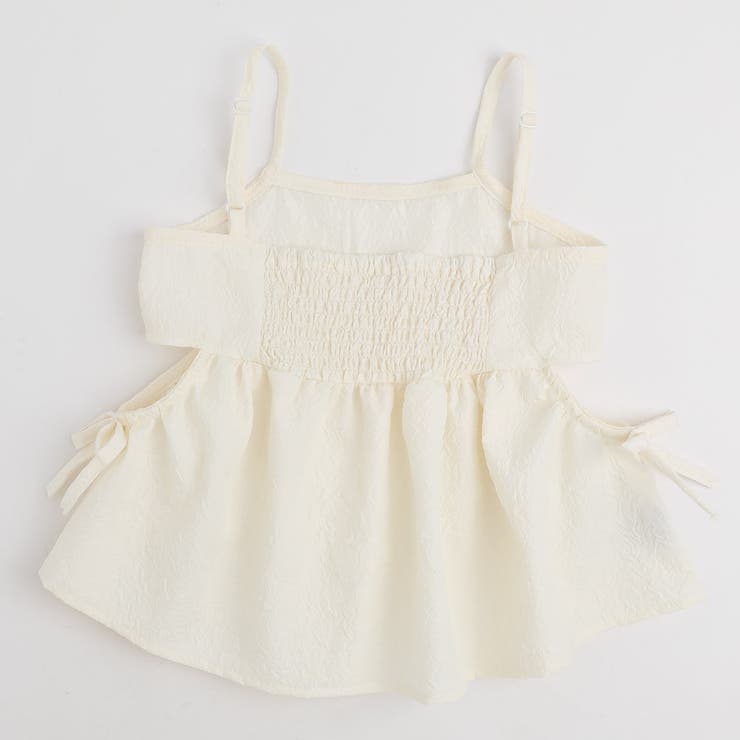 【ふくれジャガード】サイドカットリボンペプラムキャミチュニック | URBAN CHERRY | 詳細画像5 