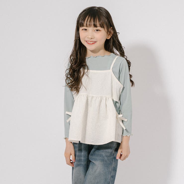 【ふくれジャガード】サイドカットリボンペプラムキャミチュニック | URBAN CHERRY | 詳細画像8 