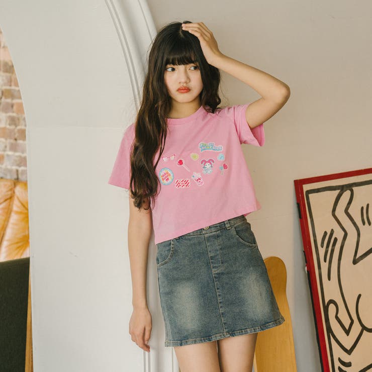 ポッププリントカットデザインネックTシャツ | URBAN CHERRY | 詳細画像11 