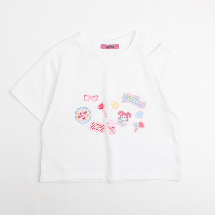 ポッププリントカットデザインネックTシャツ | URBAN CHERRY | 詳細画像5 