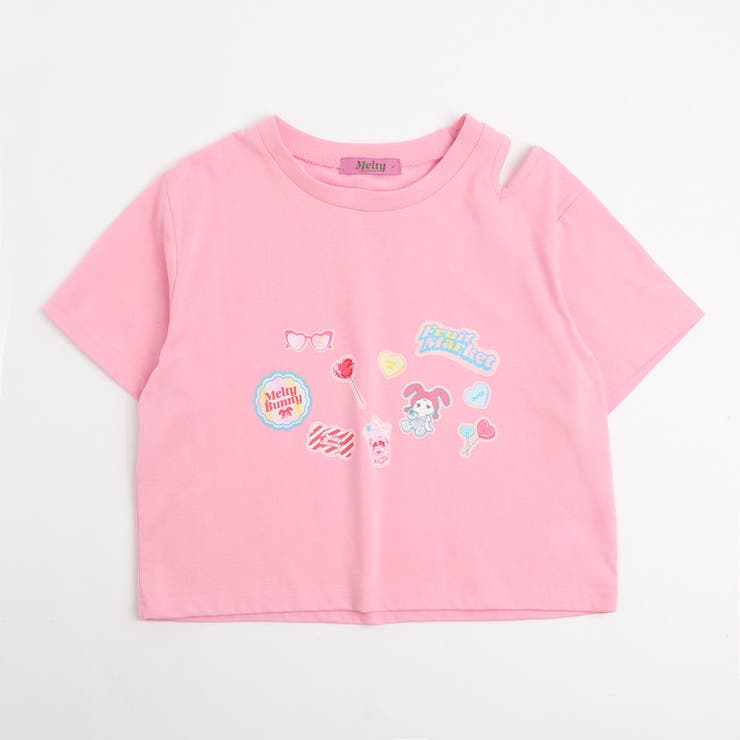 ポッププリントカットデザインネックTシャツ | URBAN CHERRY | 詳細画像6 