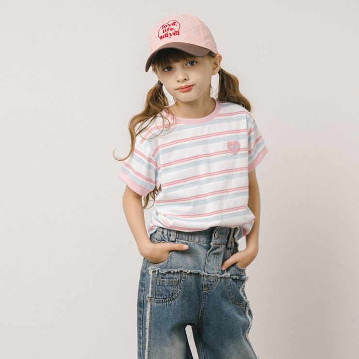 ワンポイントハートロゴマルチボーダーTシャツ | URBAN CHERRY | 詳細画像11 