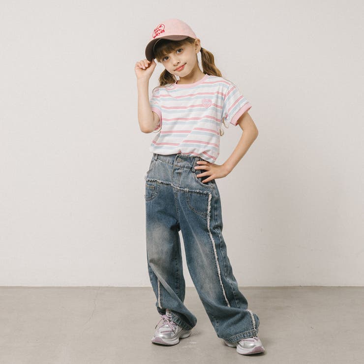 ワンポイントハートロゴマルチボーダーTシャツ | URBAN CHERRY | 詳細画像12 