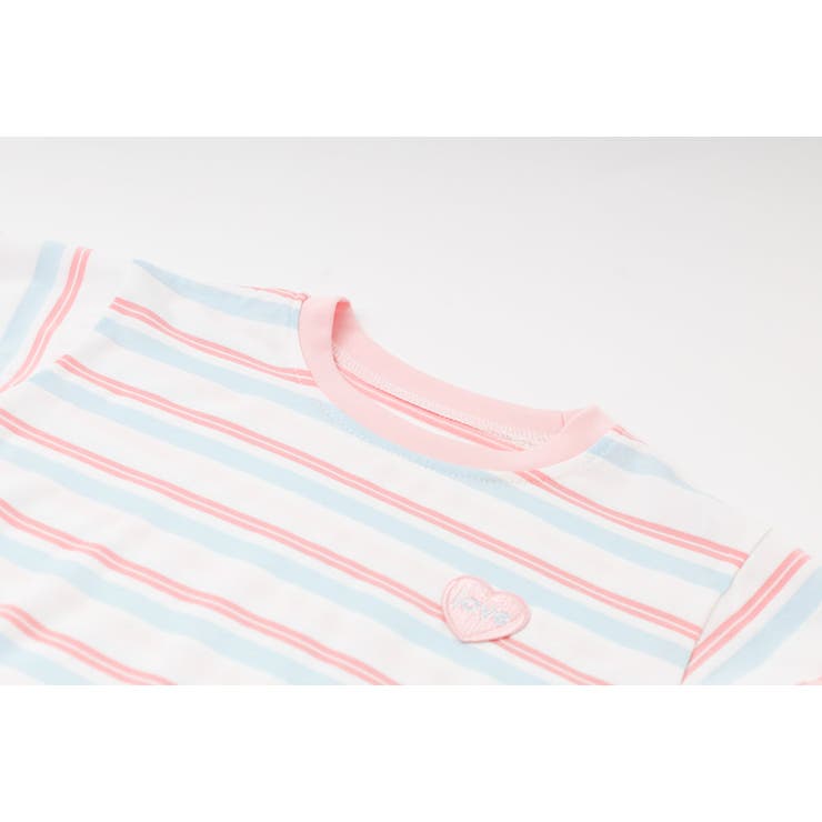 ワンポイントハートロゴマルチボーダーTシャツ | URBAN CHERRY | 詳細画像20 