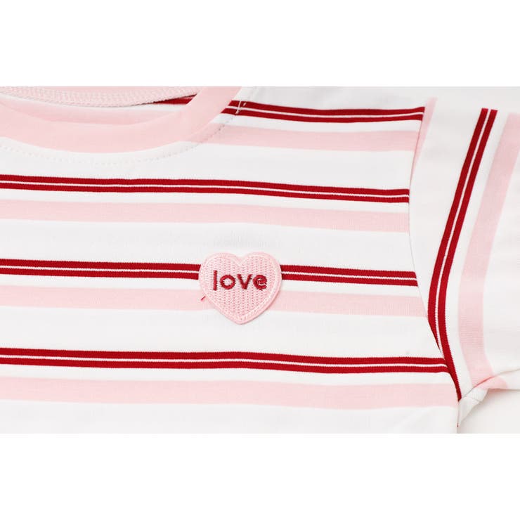 ワンポイントハートロゴマルチボーダーTシャツ | URBAN CHERRY | 詳細画像25 