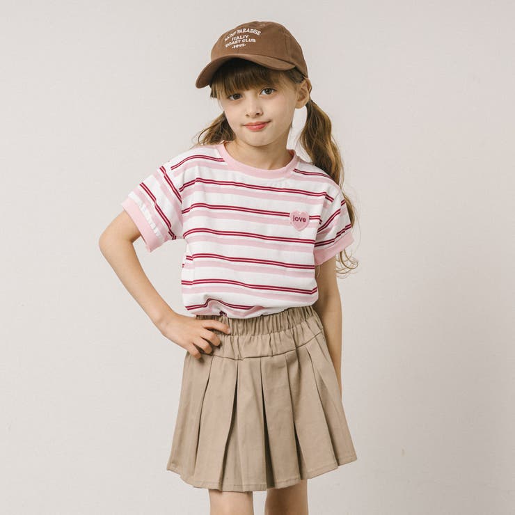 ワンポイントハートロゴマルチボーダーTシャツ | URBAN CHERRY | 詳細画像4 