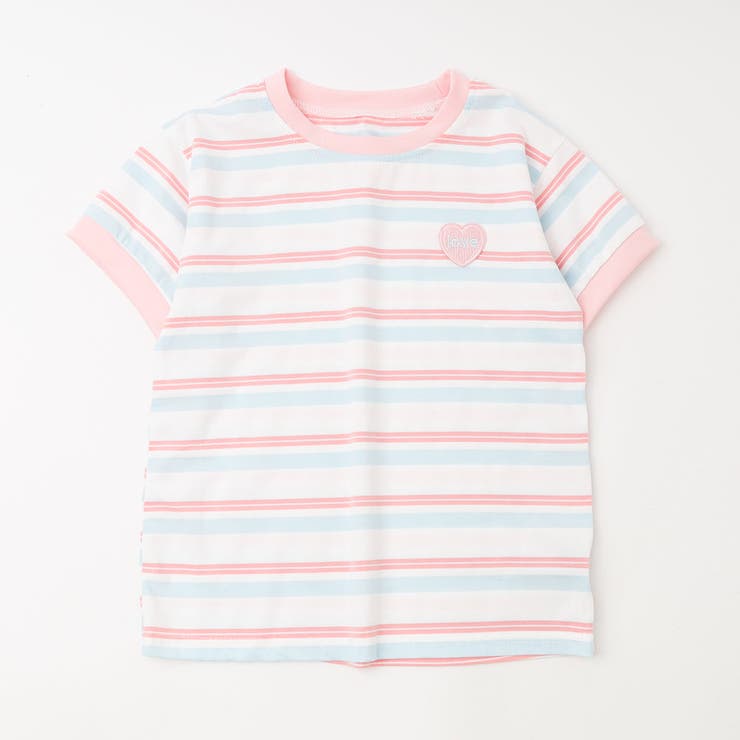 ワンポイントハートロゴマルチボーダーTシャツ | URBAN CHERRY | 詳細画像5 