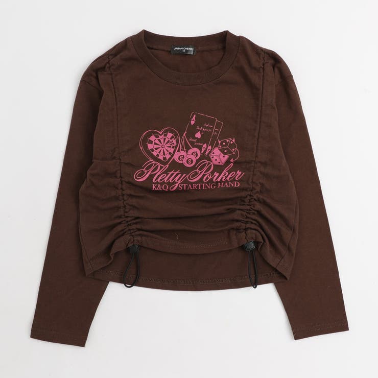 【綿100%】丈が変わる2wayドローストコード付きポーカープリントロンT | URBAN CHERRY | 詳細画像11