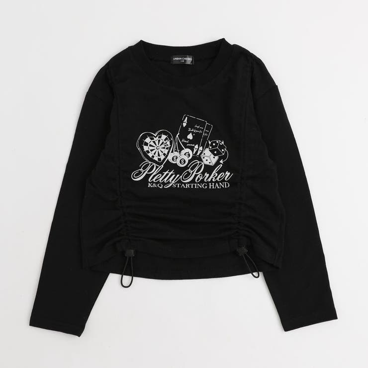 【綿100%】丈が変わる2wayドローストコード付きポーカープリントロンT | URBAN CHERRY | 詳細画像12