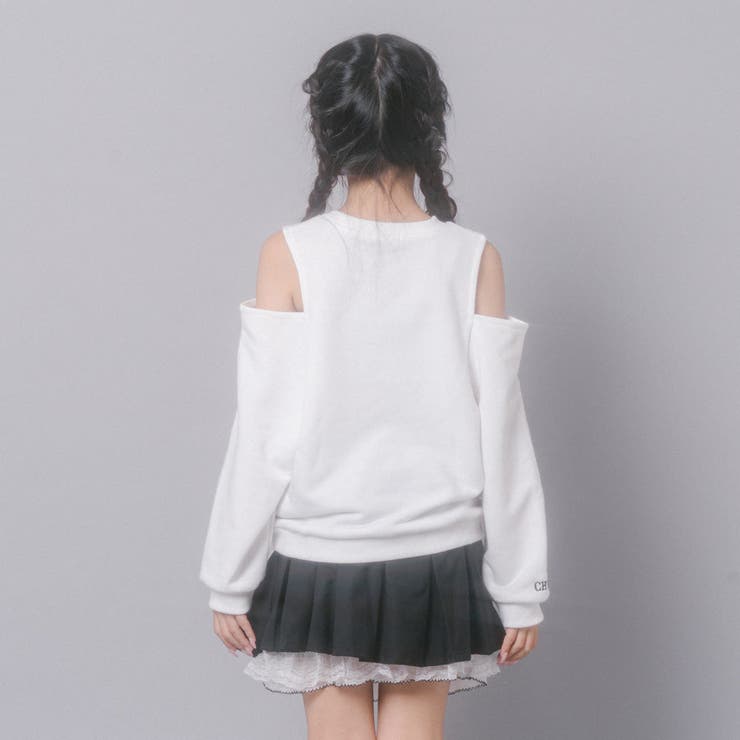 【CHIPIE/シピ】レースリボン刺繍カットショルダートレーナー | URBAN CHERRY | 詳細画像11 