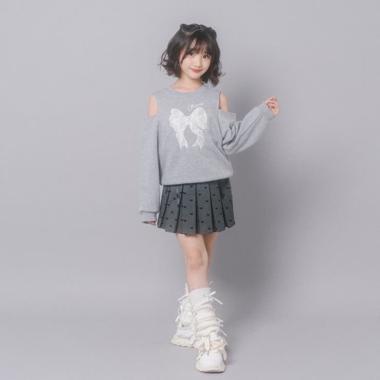 【CHIPIE/シピ】レースリボン刺繍カットショルダートレーナー | URBAN CHERRY | 詳細画像15 