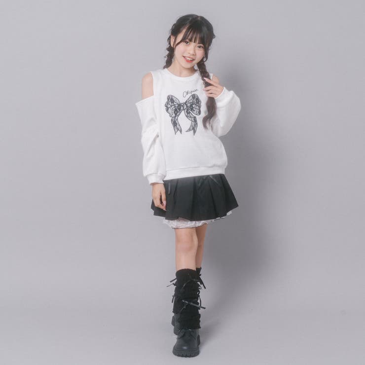 【CHIPIE/シピ】レースリボン刺繍カットショルダートレーナー | URBAN CHERRY | 詳細画像33 