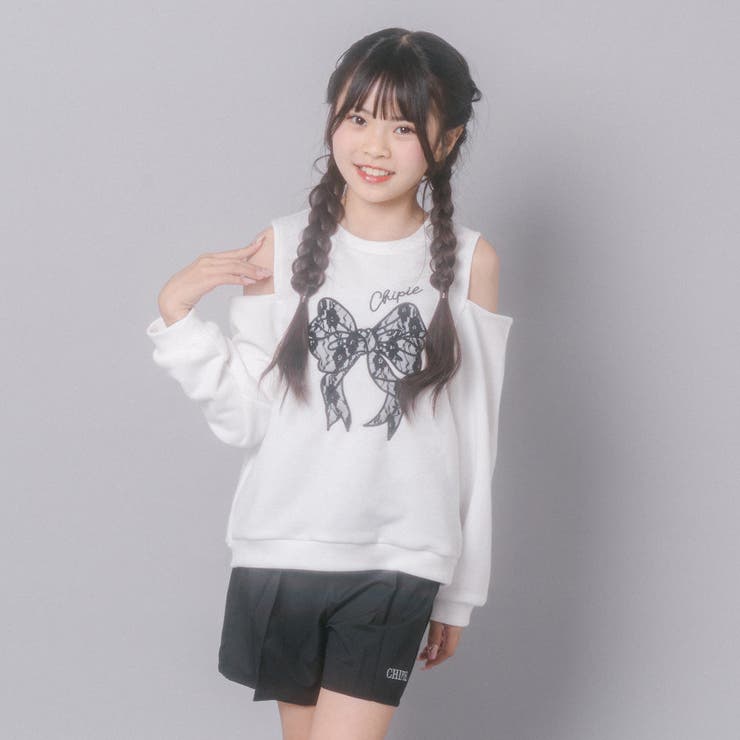 【CHIPIE/シピ】レースリボン刺繍カットショルダートレーナー | URBAN CHERRY | 詳細画像35 