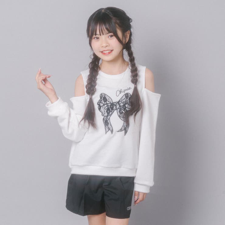 【CHIPIE/シピ】レースリボン刺繍カットショルダートレーナー | URBAN CHERRY | 詳細画像36 