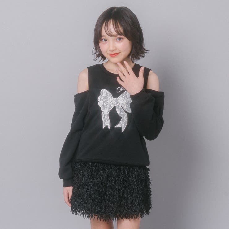 【CHIPIE/シピ】レースリボン刺繍カットショルダートレーナー | URBAN CHERRY | 詳細画像38 