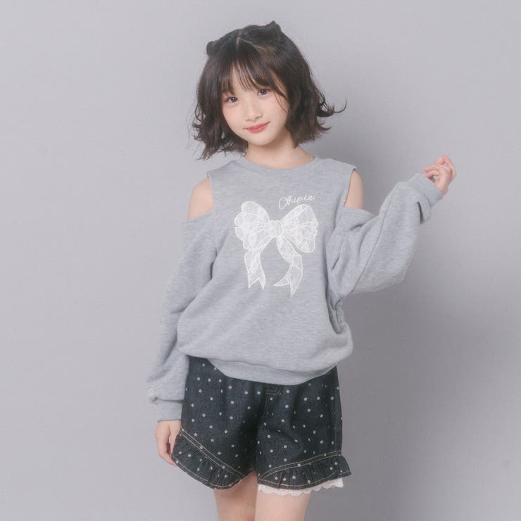 【CHIPIE/シピ】レースリボン刺繍カットショルダートレーナー | URBAN CHERRY | 詳細画像46 