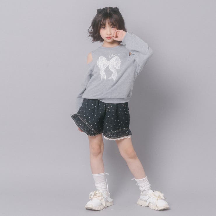 【CHIPIE/シピ】レースリボン刺繍カットショルダートレーナー | URBAN CHERRY | 詳細画像48 