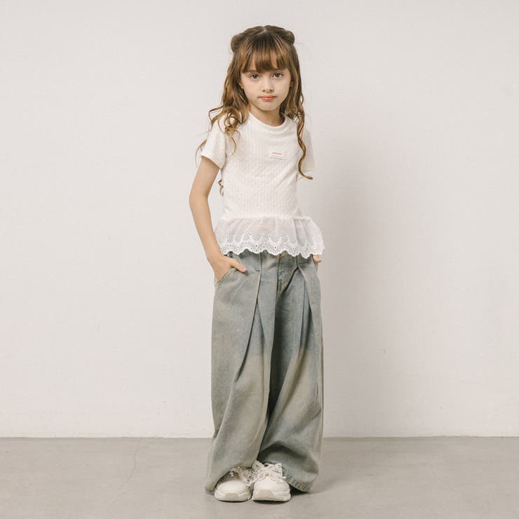 ワンポイントロゴデザインカットワークレーストップス | URBAN CHERRY | 詳細画像11 