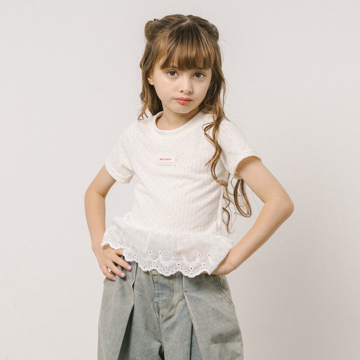 ワンポイントロゴデザインカットワークレーストップス | URBAN CHERRY | 詳細画像3 