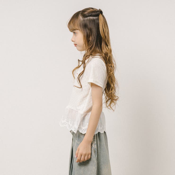 ワンポイントロゴデザインカットワークレーストップス | URBAN CHERRY | 詳細画像7 