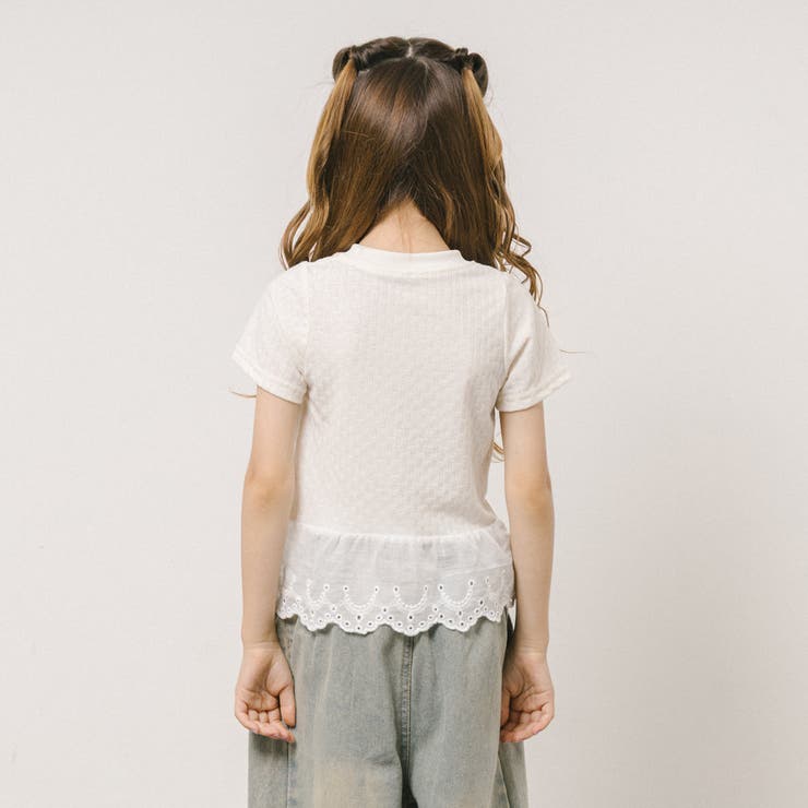 ワンポイントロゴデザインカットワークレーストップス | URBAN CHERRY | 詳細画像8 