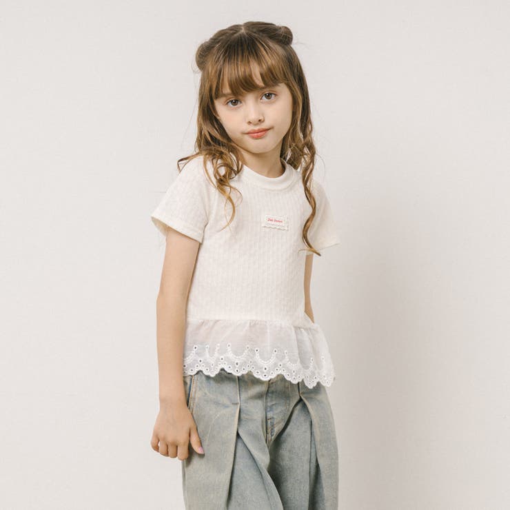 ワンポイントロゴデザインカットワークレーストップス | URBAN CHERRY | 詳細画像9 