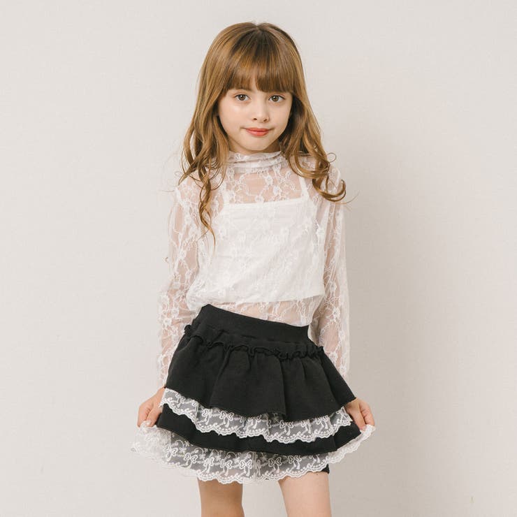 チェリー ネックスカラップハートデザインニットカーディガン[品番：VINK0003022