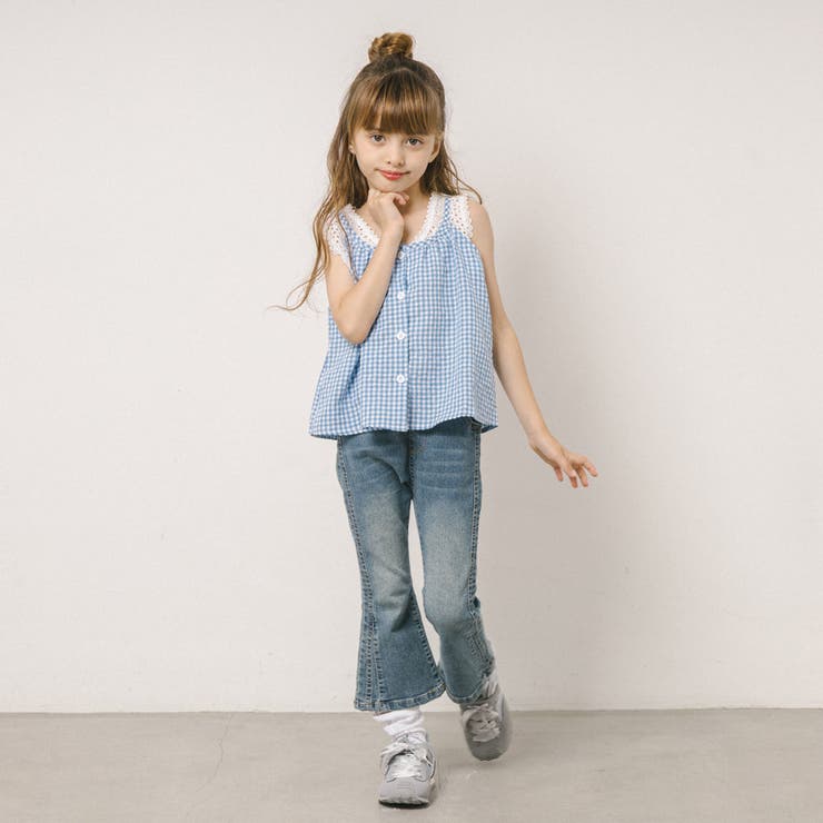 ギンガムチェックフロントリボンノースリーブトップス | URBAN CHERRY | 詳細画像17 