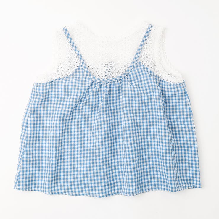 ギンガムチェックフロントリボンノースリーブトップス | URBAN CHERRY | 詳細画像4 