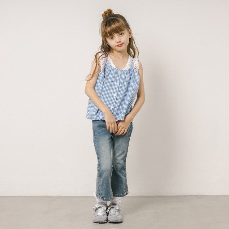 ギンガムチェックフロントリボンノースリーブトップス | URBAN CHERRY | 詳細画像9 