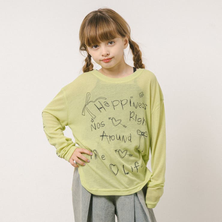 手書ロゴプリントシアーカラートップス | URBAN CHERRY | 詳細画像12 