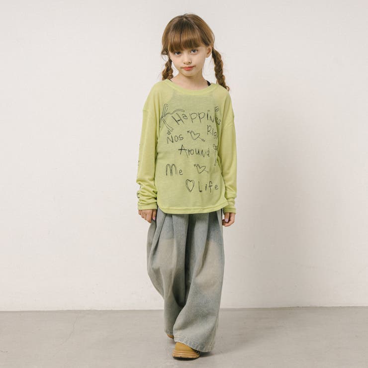 手書ロゴプリントシアーカラートップス | URBAN CHERRY | 詳細画像13 