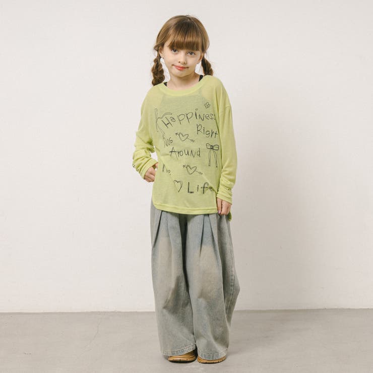 手書ロゴプリントシアーカラートップス | URBAN CHERRY | 詳細画像14 