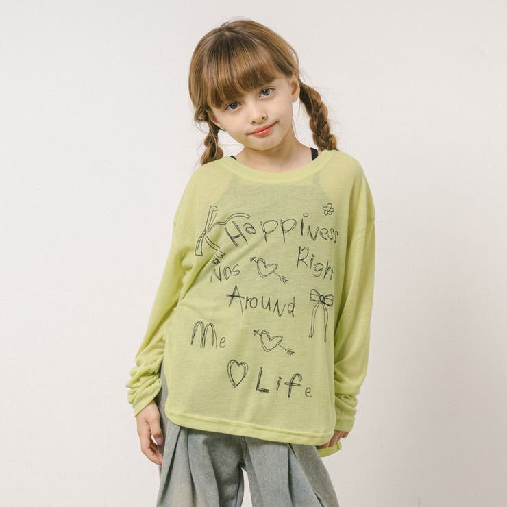 手書ロゴプリントシアーカラートップス | URBAN CHERRY | 詳細画像26 