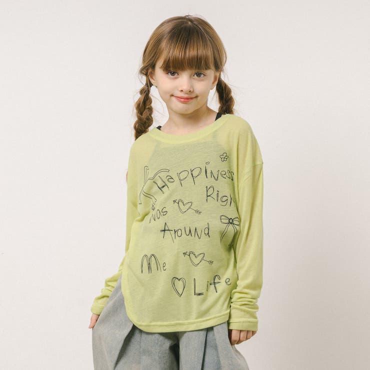 手書ロゴプリントシアーカラートップス | URBAN CHERRY | 詳細画像3 