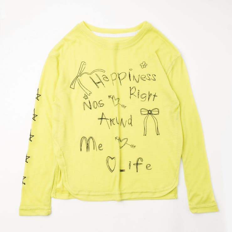 手書ロゴプリントシアーカラートップス | URBAN CHERRY | 詳細画像4 