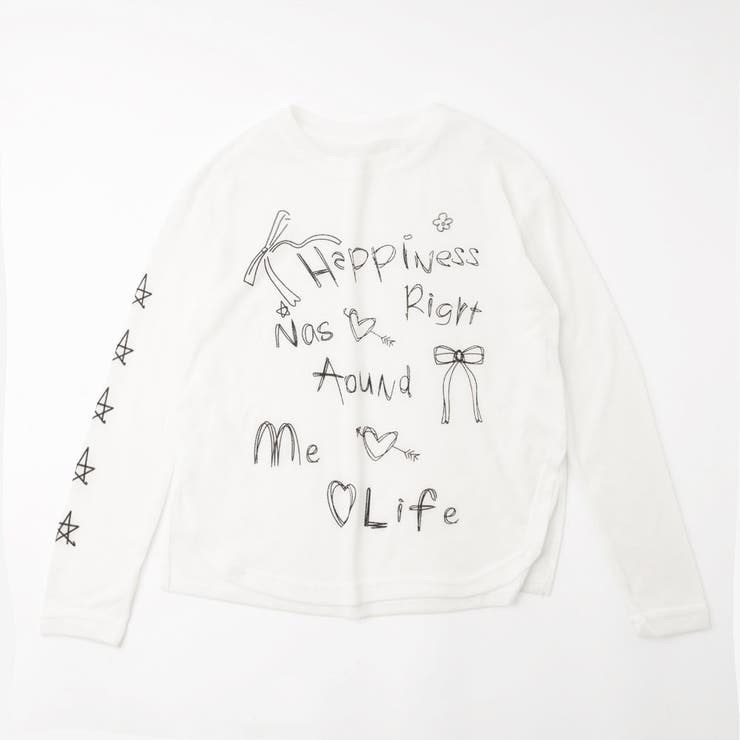 手書ロゴプリントシアーカラートップス | URBAN CHERRY | 詳細画像5 