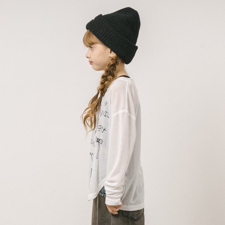 手書ロゴプリントシアーカラートップス | URBAN CHERRY | 詳細画像7 