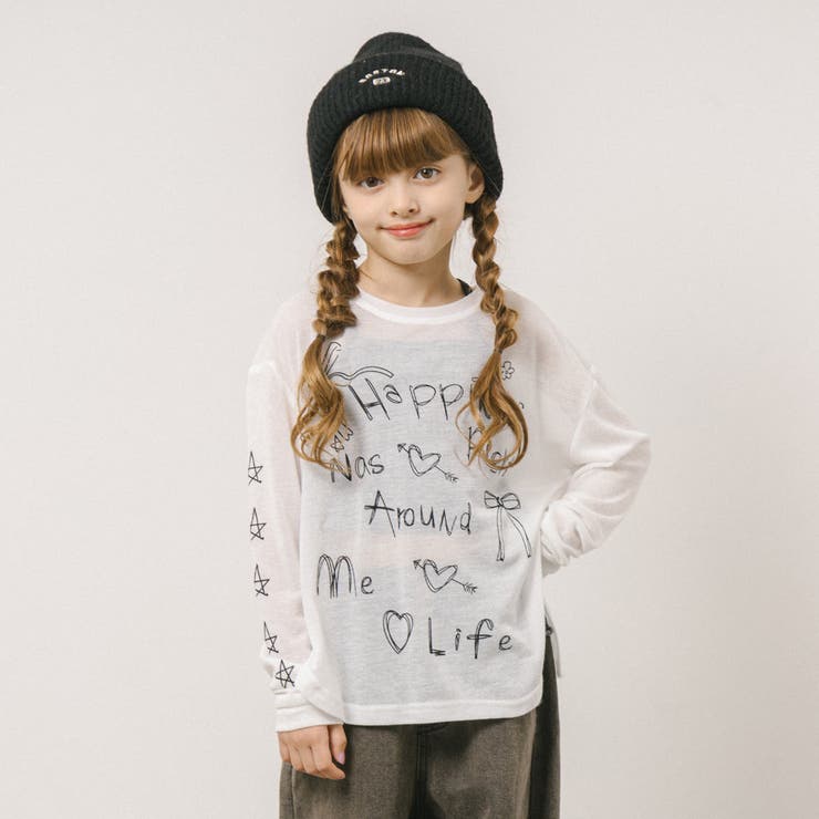 手書ロゴプリントシアーカラートップス | URBAN CHERRY | 詳細画像9 