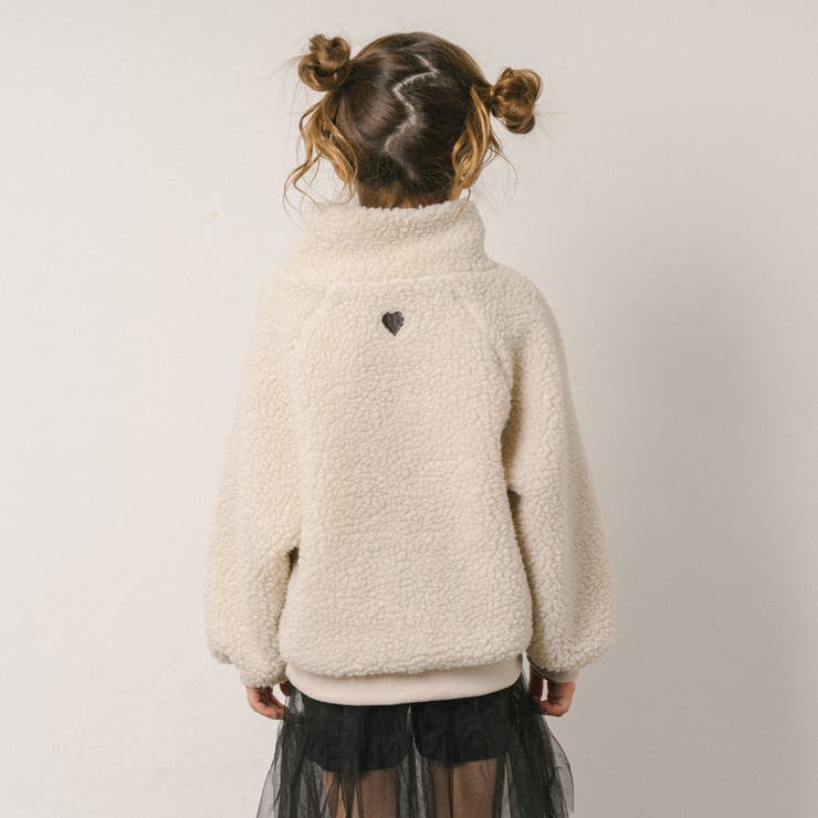 ハートロゴ刺繍スタンドカラーハーフジップトップス | URBAN CHERRY | 詳細画像11 