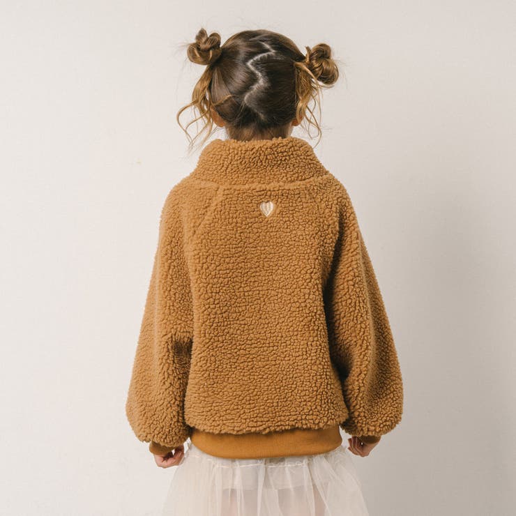 ハートロゴ刺繍スタンドカラーハーフジップトップス | URBAN CHERRY | 詳細画像12 