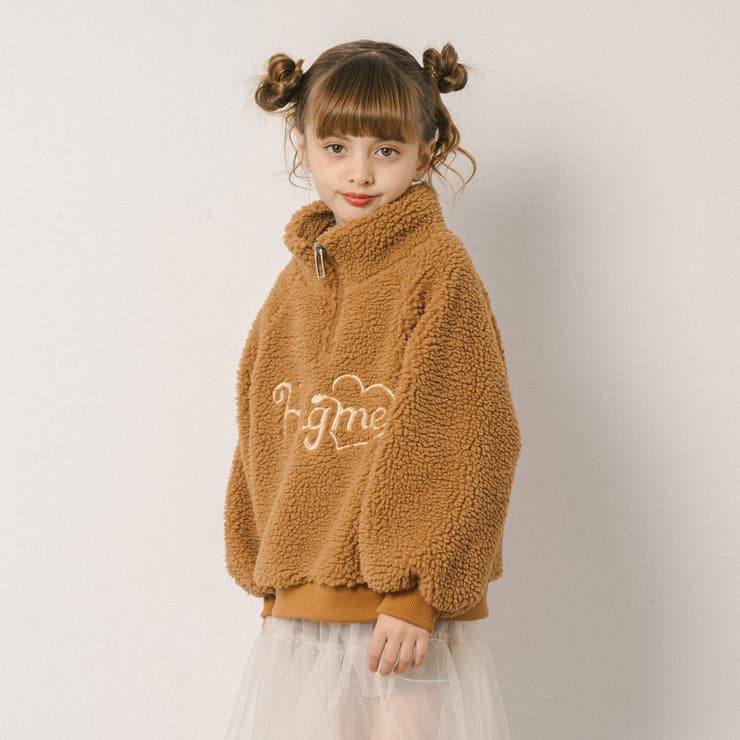 ハートロゴ刺繍スタンドカラーハーフジップトップス | URBAN CHERRY | 詳細画像14 