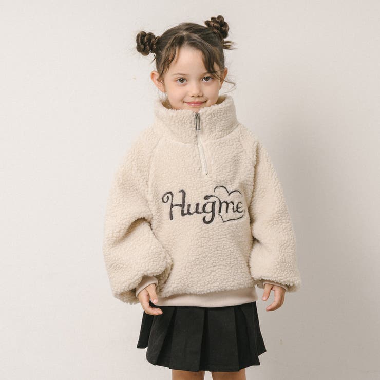 ハートロゴ刺繍スタンドカラーハーフジップトップス | URBAN CHERRY | 詳細画像17 