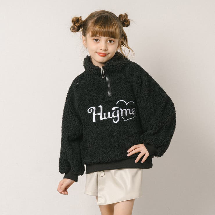 ハートロゴ刺繍スタンドカラーハーフジップトップス | URBAN CHERRY | 詳細画像24 